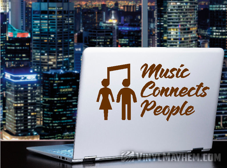 Music Connects People vinyl sticker