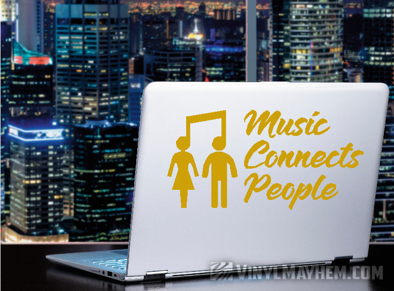 Music Connects People vinyl sticker