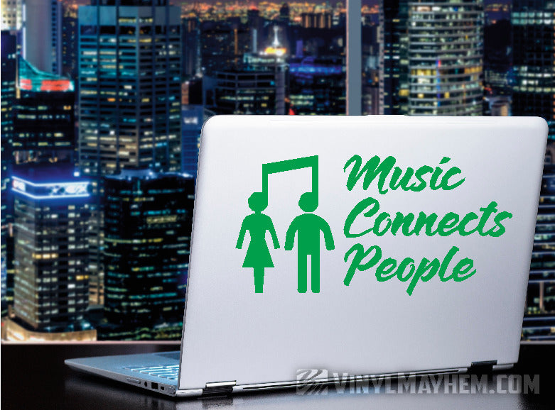 Music Connects People vinyl sticker