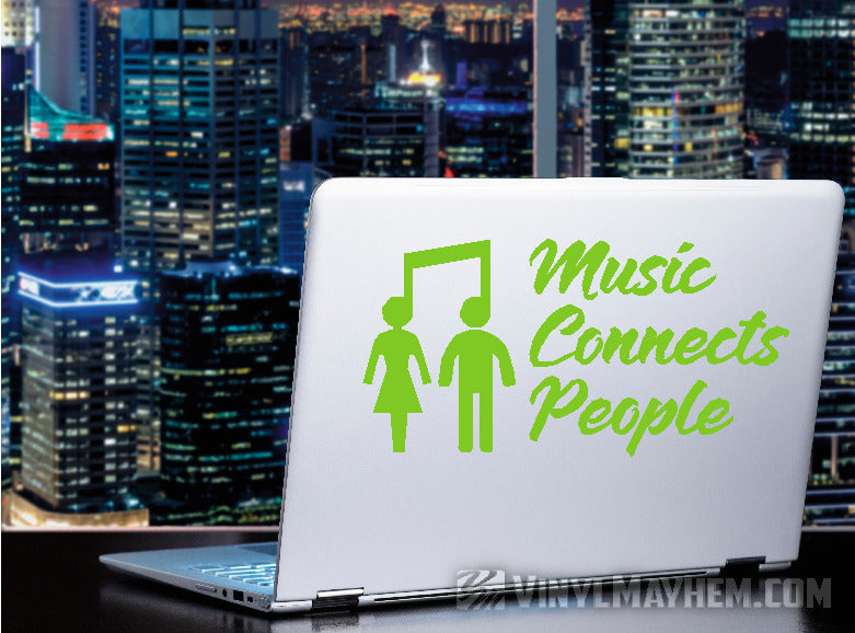 Music Connects People vinyl sticker