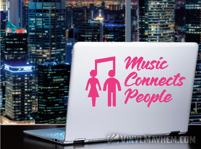 Music Connects People vinyl sticker
