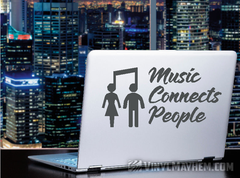 Music Connects People vinyl sticker