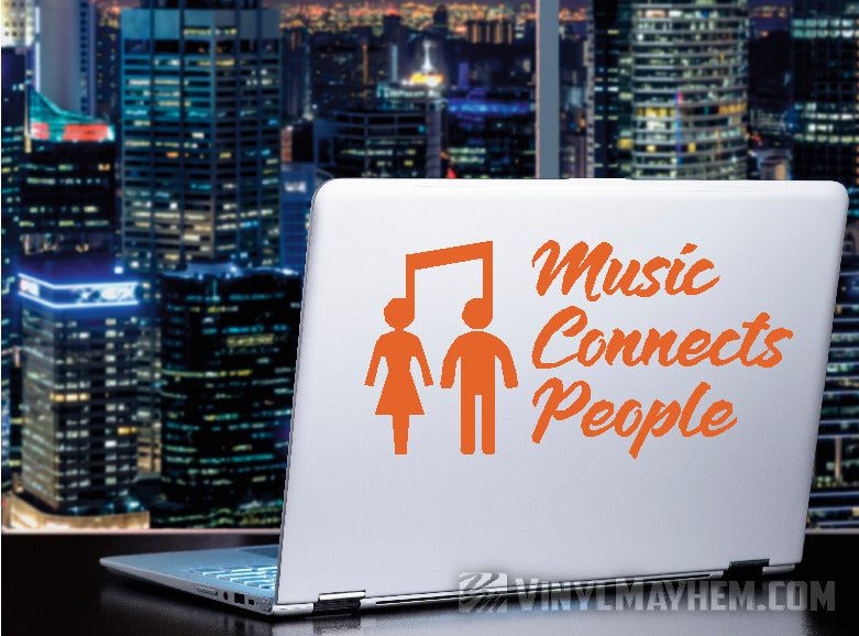 Music Connects People vinyl sticker