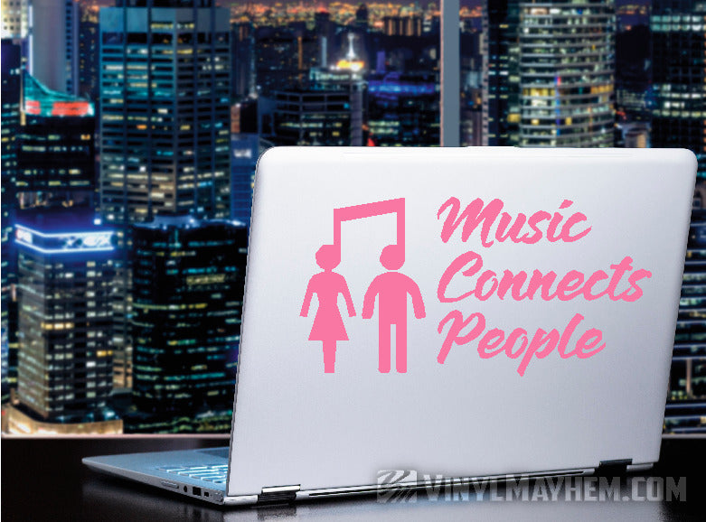 Music Connects People vinyl sticker
