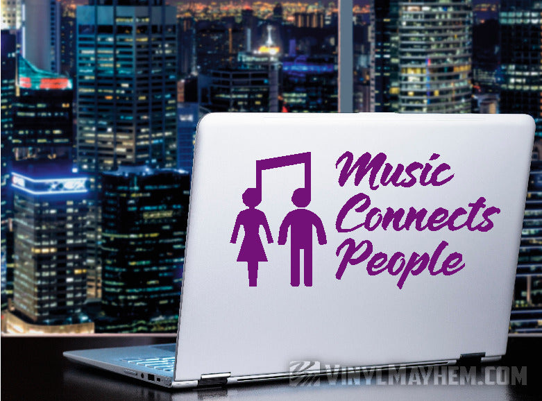 Music Connects People vinyl sticker