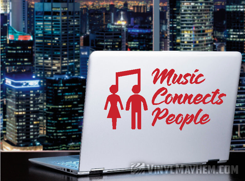 Music Connects People vinyl sticker