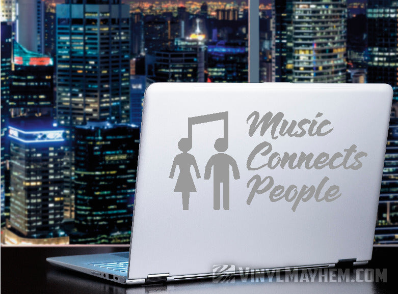 Music Connects People vinyl sticker