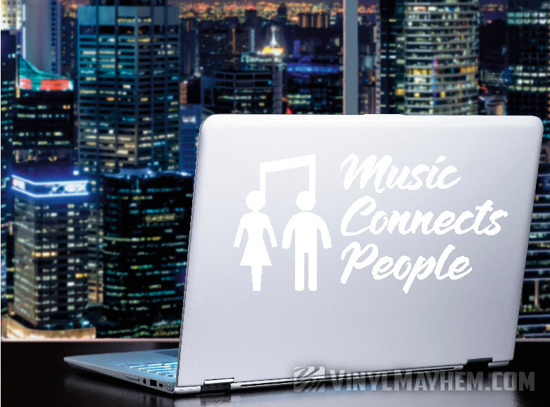 Music Connects People vinyl sticker