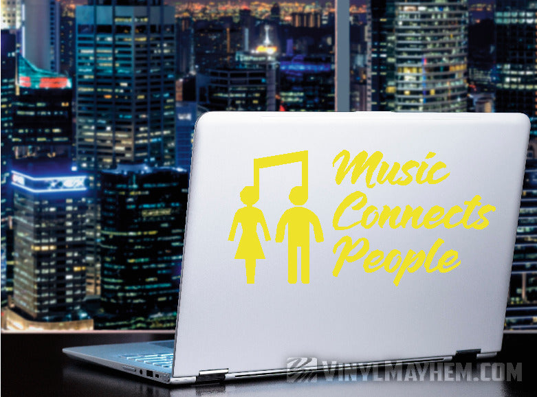 Music Connects People vinyl sticker