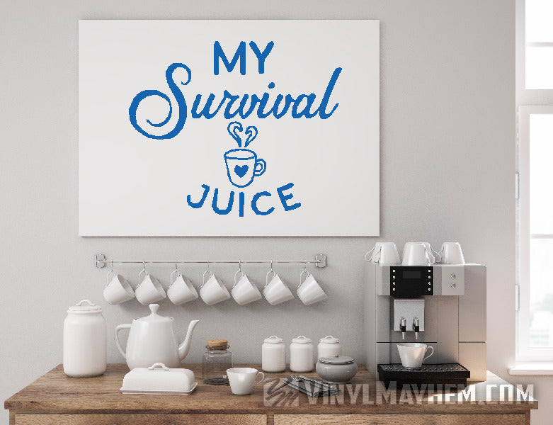 My Survival Juice coffee vinyl sticker