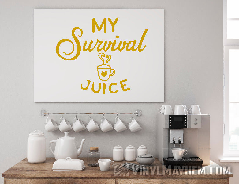 My Survival Juice coffee vinyl sticker