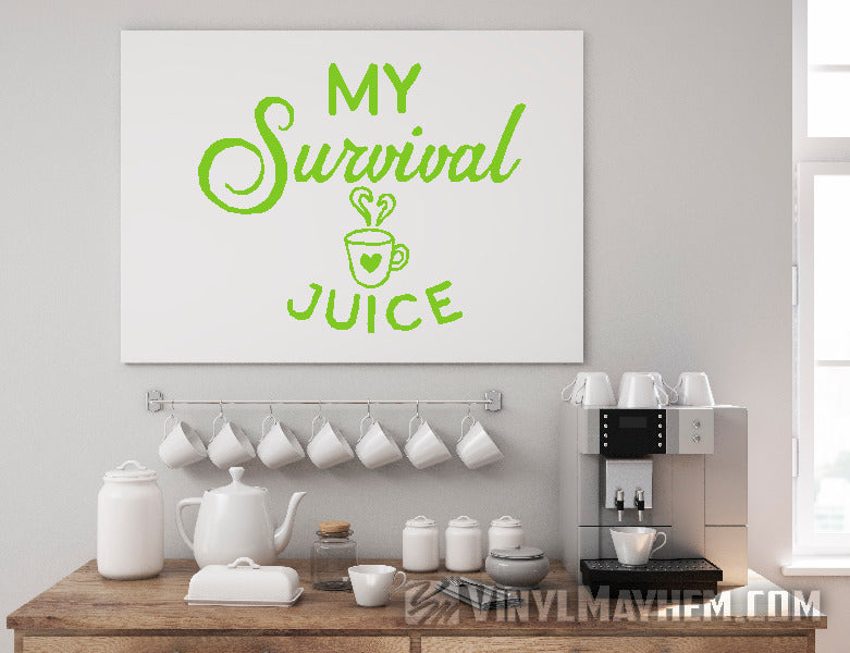 My Survival Juice coffee vinyl sticker