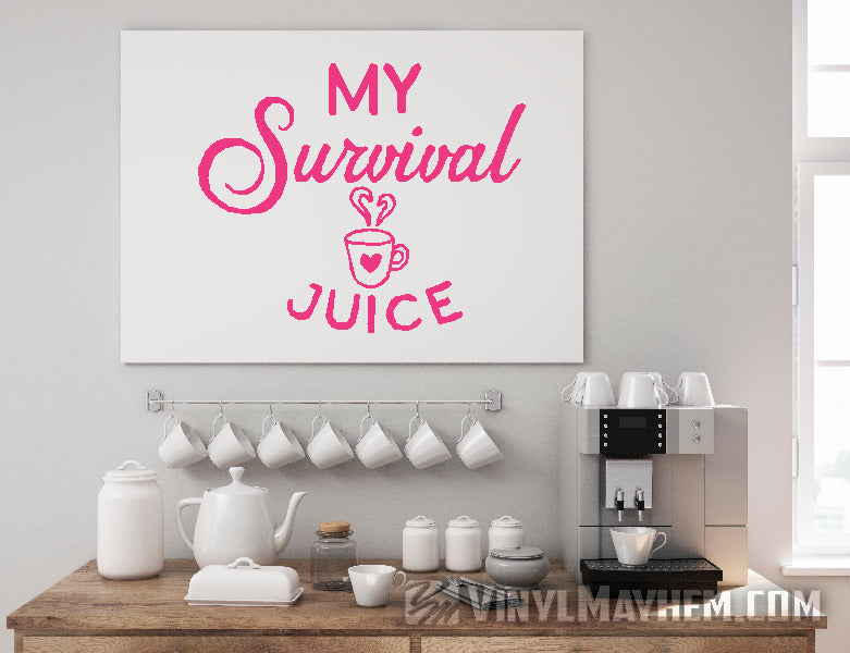 My Survival Juice coffee vinyl sticker