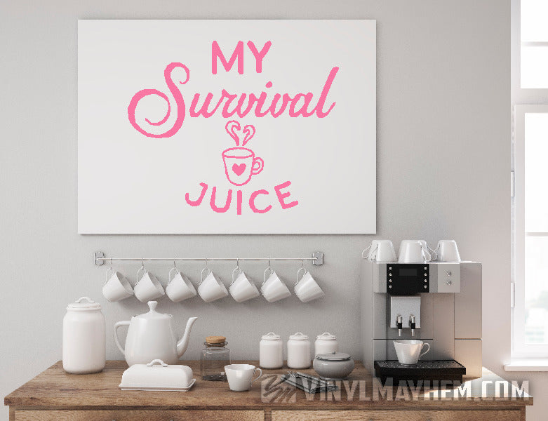 My Survival Juice coffee vinyl sticker