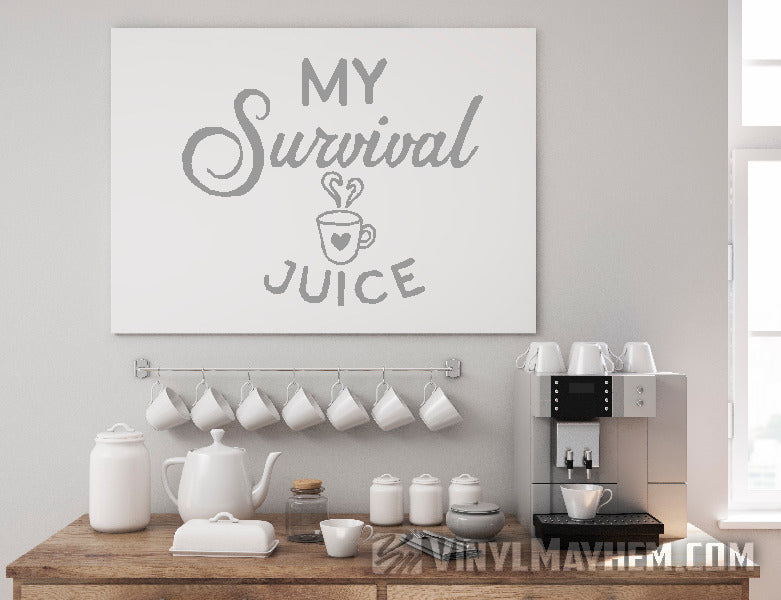 My Survival Juice coffee vinyl sticker