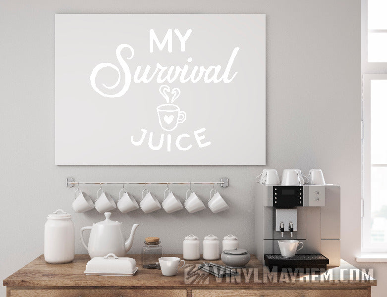 My Survival Juice coffee vinyl sticker