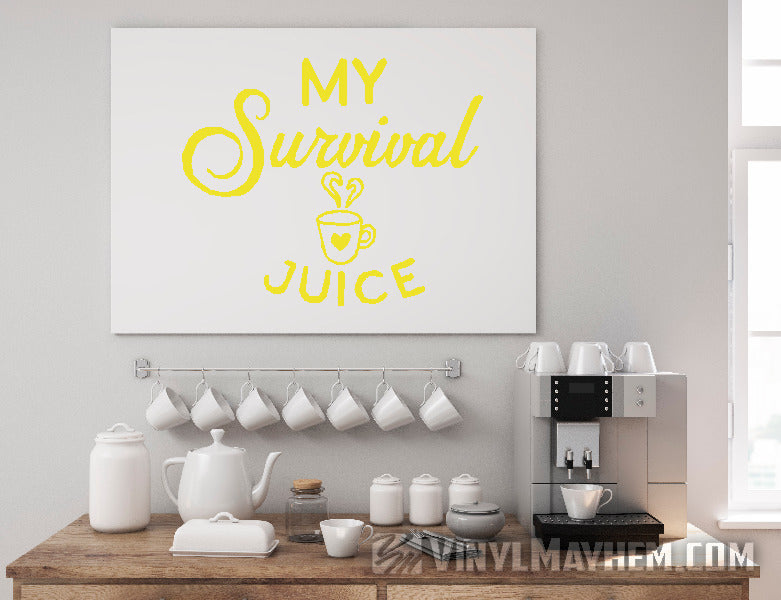 My Survival Juice coffee vinyl sticker