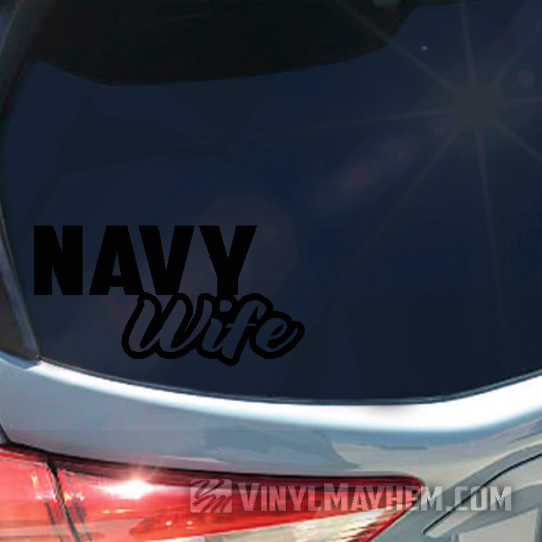 Navy Wife vinyl sticker