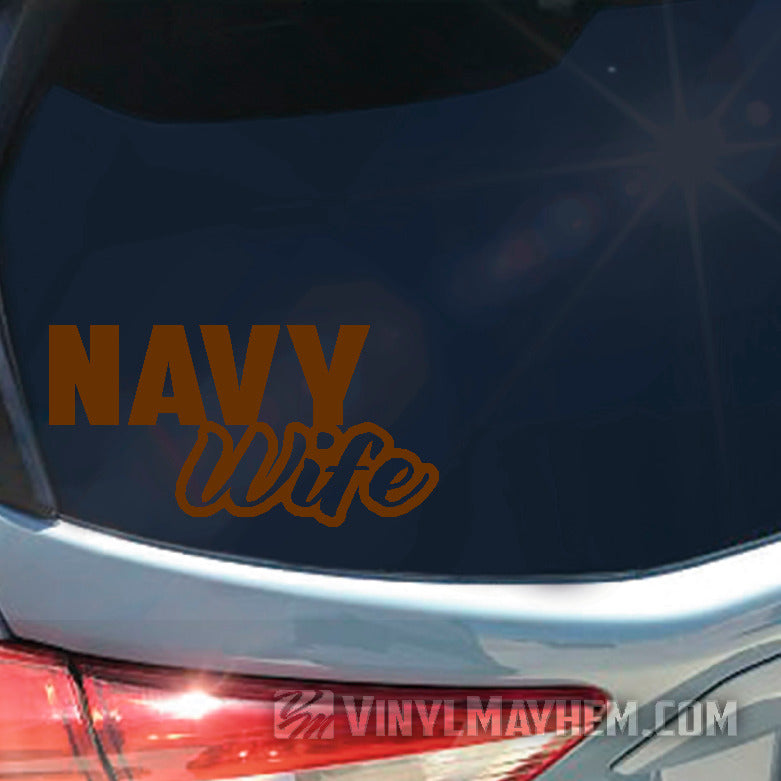 Navy Wife vinyl sticker