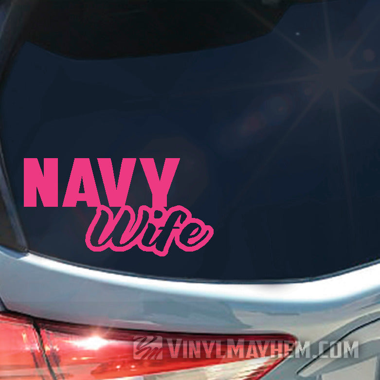 Navy Wife vinyl sticker