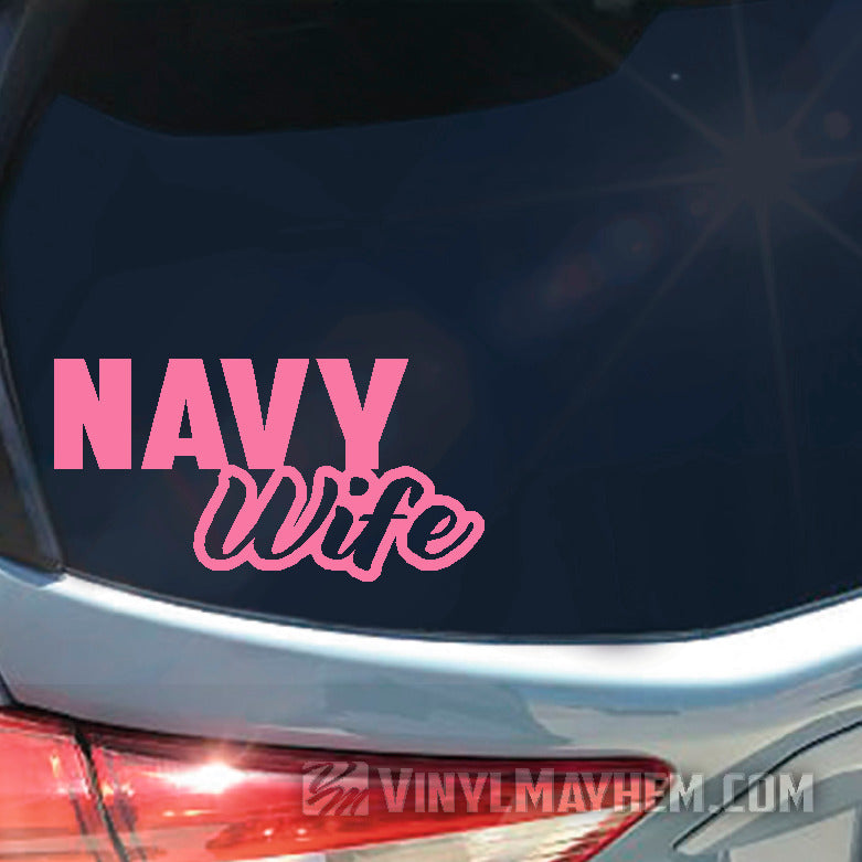 Navy Wife vinyl sticker
