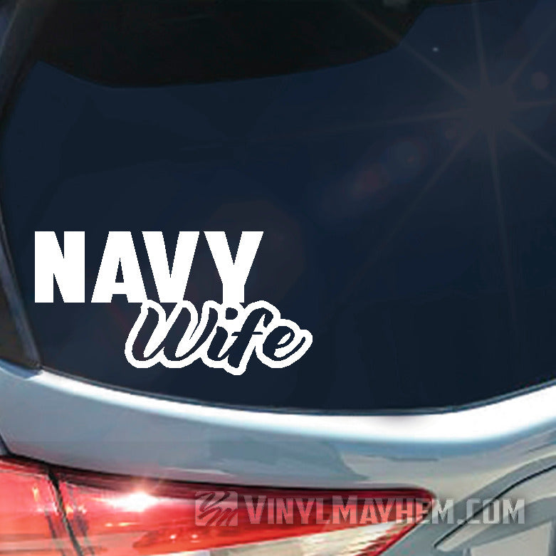 Navy Wife vinyl sticker