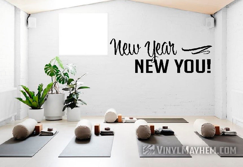 New Year New You vinyl sticker