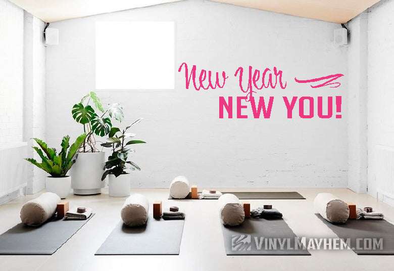 New Year New You vinyl sticker