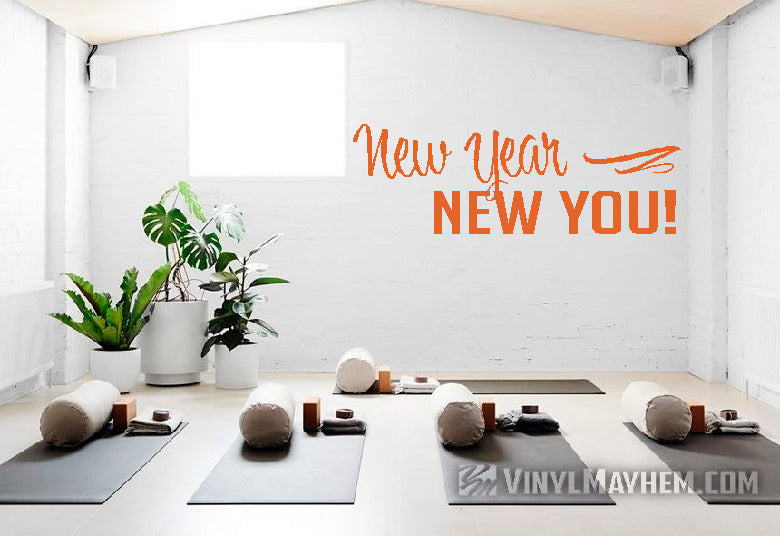 New Year New You vinyl sticker
