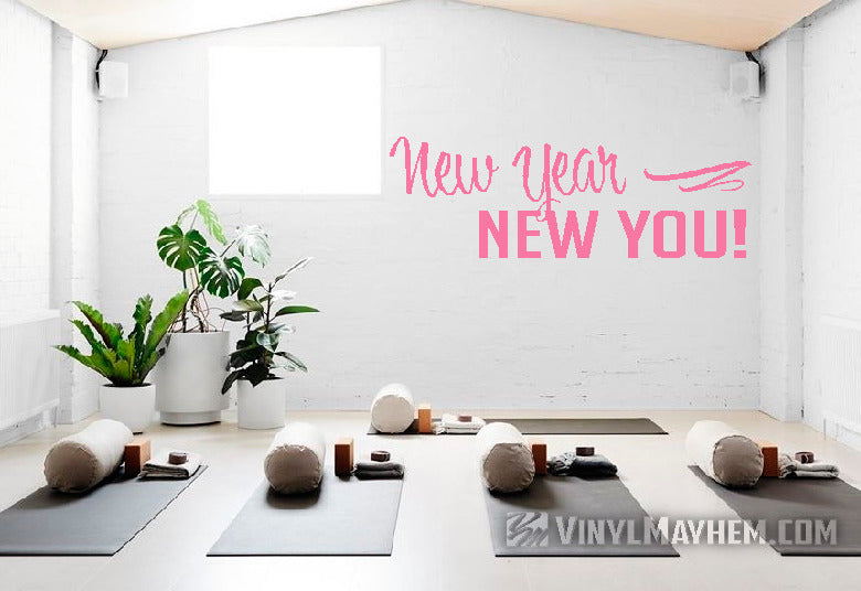 New Year New You vinyl sticker