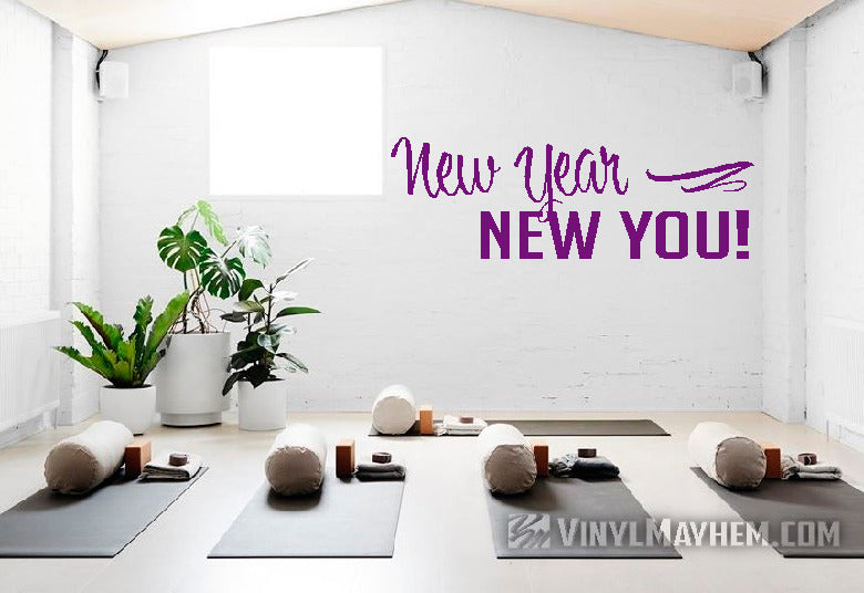 New Year New You vinyl sticker