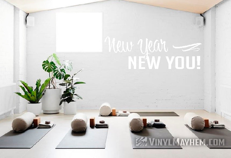 New Year New You vinyl sticker