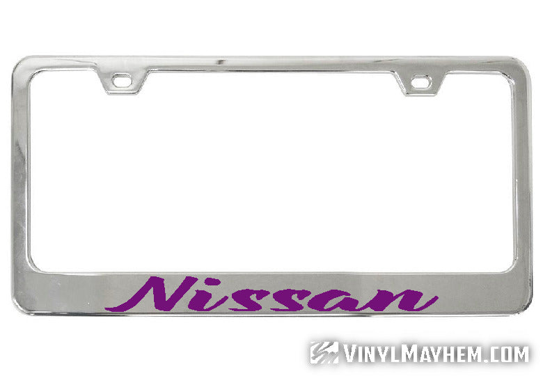 Nissan chrome license plate frame