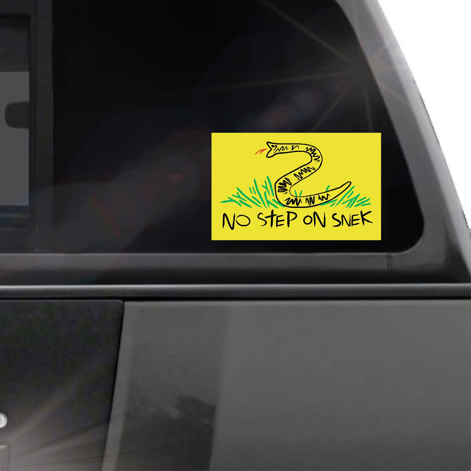 No Step On Snek yellow Don't Tread On Me sticker