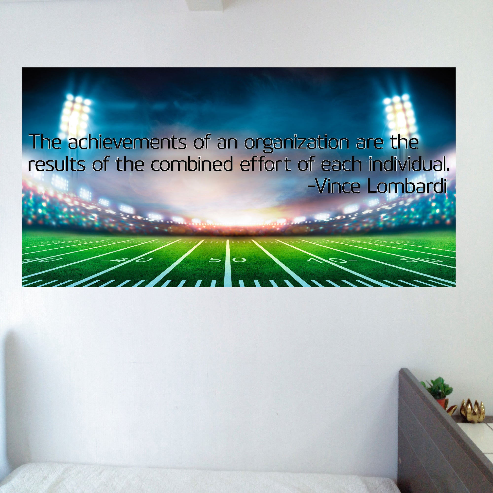 The achievements of an organization Vince Lombardi quote poster