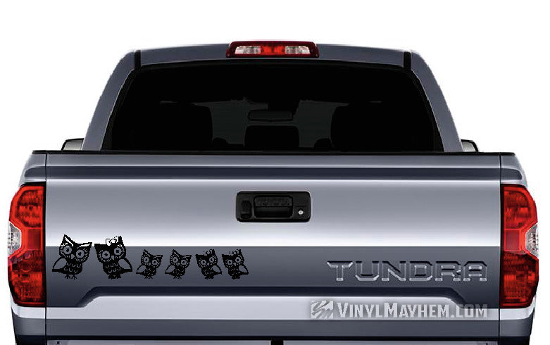 Owl Family vinyl sticker sheet