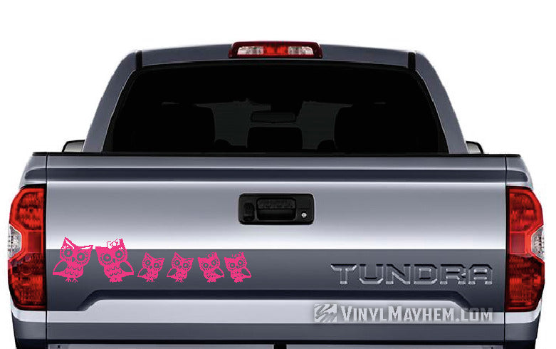 Owl Family vinyl sticker sheet