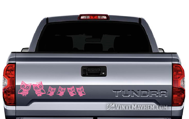 Owl Family vinyl sticker sheet