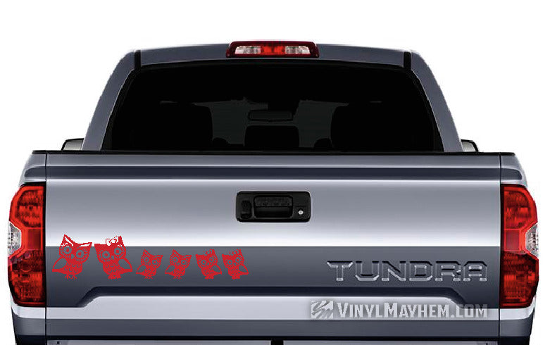 Owl Family vinyl sticker sheet