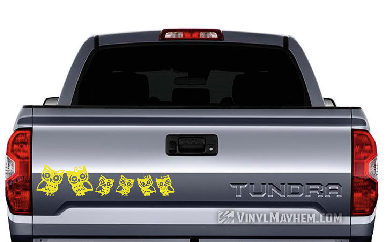 Owl Family vinyl sticker sheet