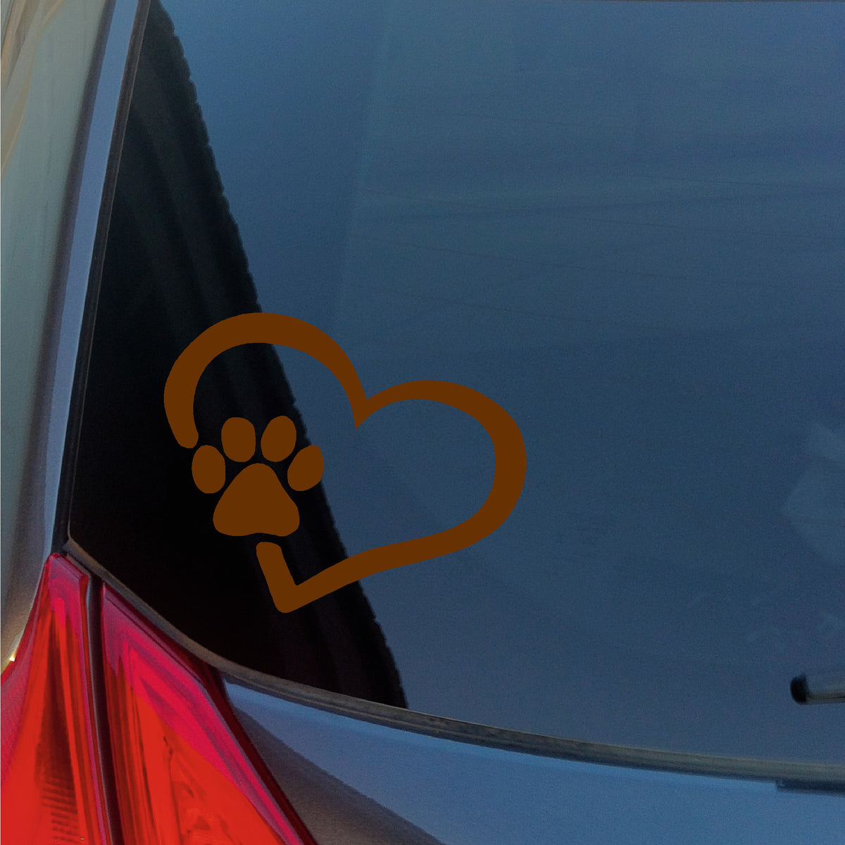 Dog Paw print in heart vinyl stickers online