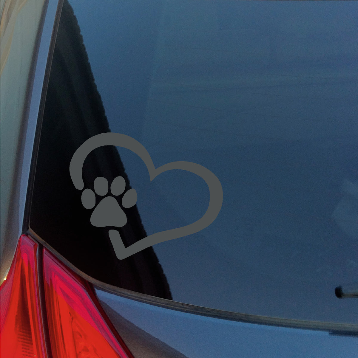 Dog Paw print in heart vinyl stickers online