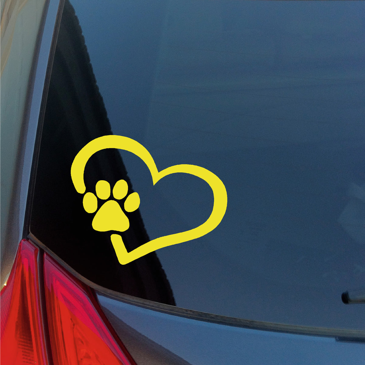 Dog Paw print in heart vinyl stickers online