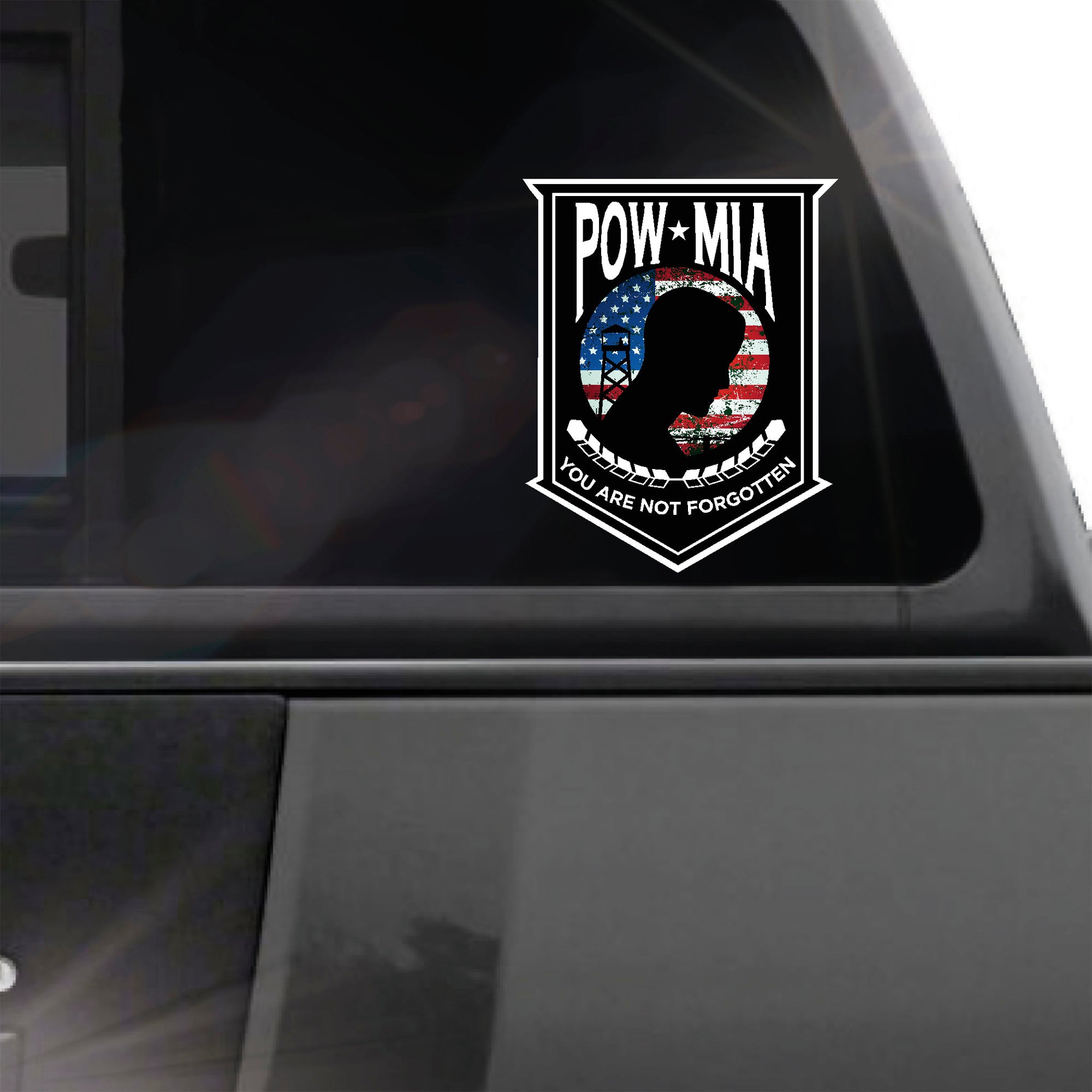 POW MIA American Flag sticker