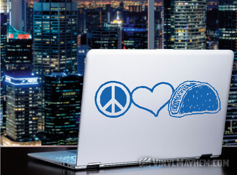Peace Love Tacos vinyl sticker