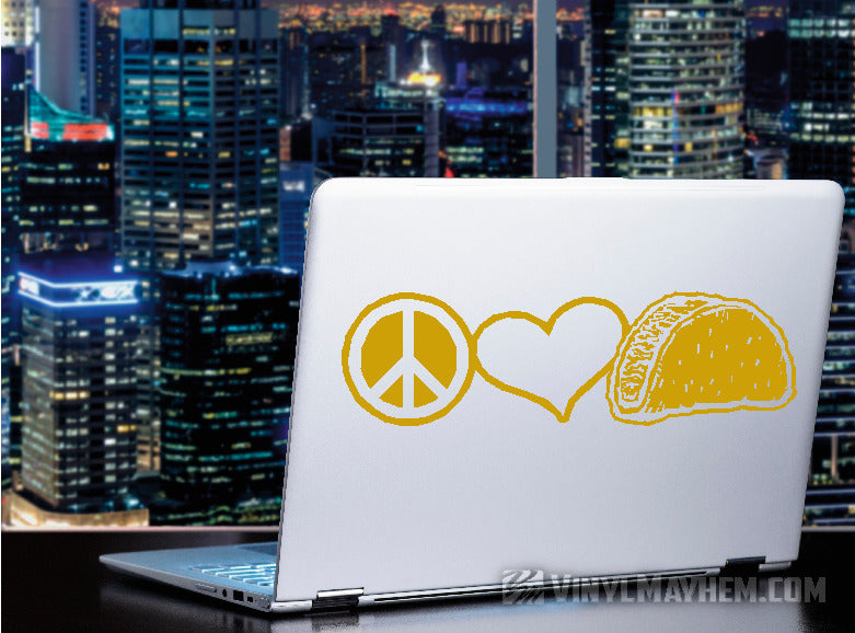 Peace Love Tacos vinyl sticker