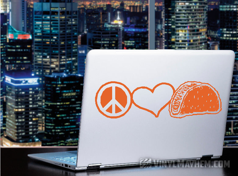 Peace Love Tacos vinyl sticker