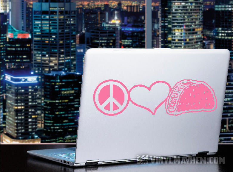 Peace Love Tacos vinyl sticker