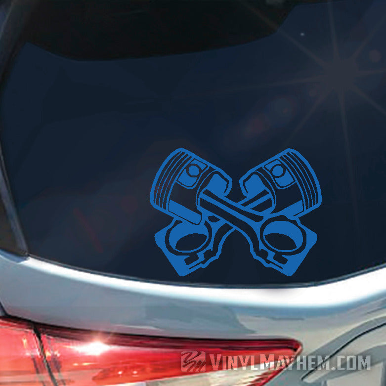 Pistons crossed vinyl sticker