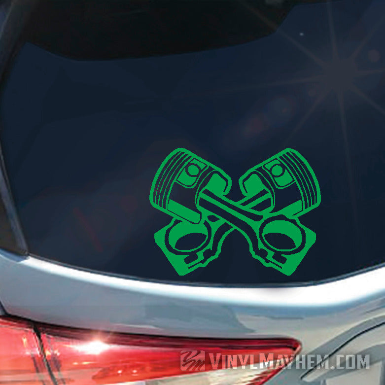 Pistons crossed vinyl sticker
